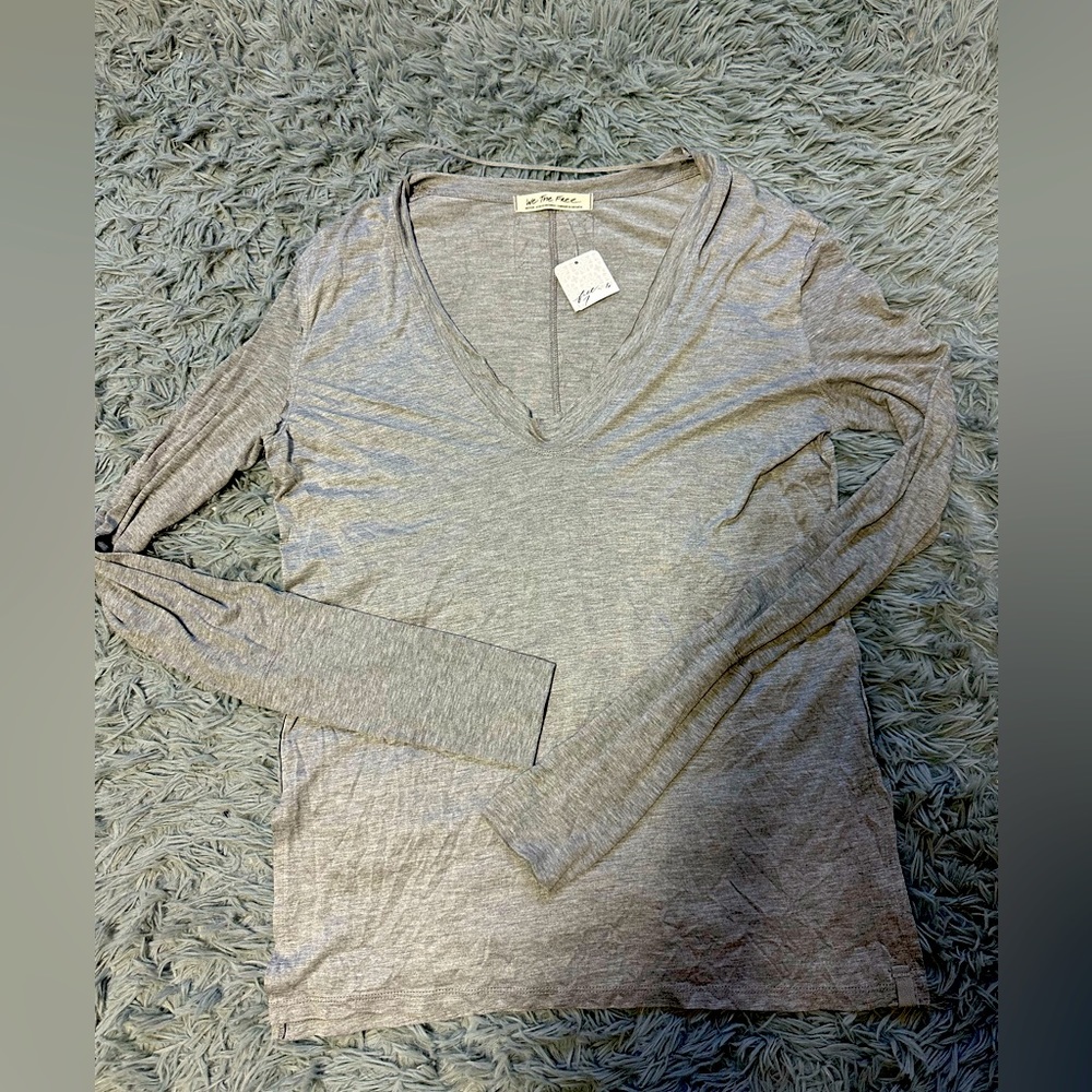 Free people grey long sleeve